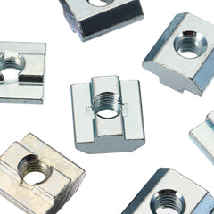 20pcs M8 Zinc Plate Coated T Sliding Nut for 4040 Series Alumunium Profiles