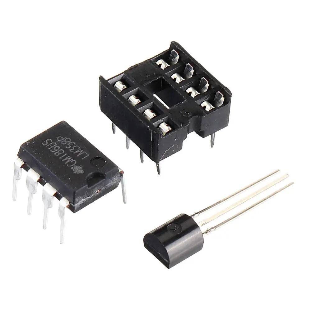3Pcs LM358 Breathing Light Production Kit Electronic DIY Training Parts Electric Vehicle Modification LED Blue Flash