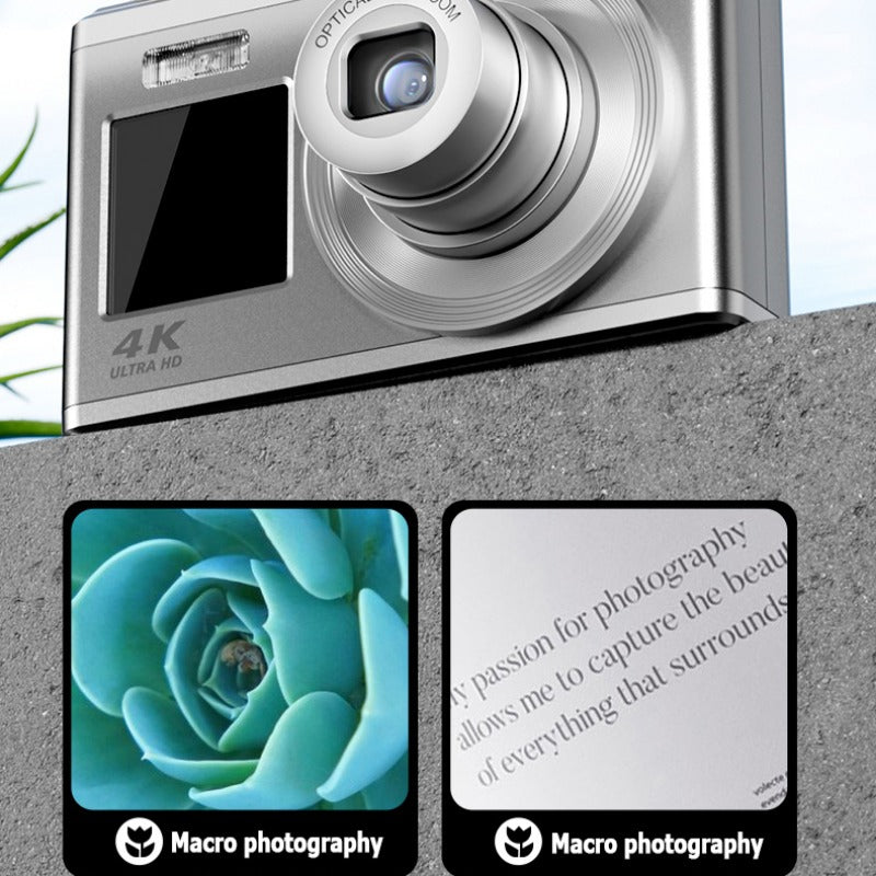 4K Optical Zoom CCD Digital Camera 64 Million Pixels Dual IPS High-definition Screens Photography Camera