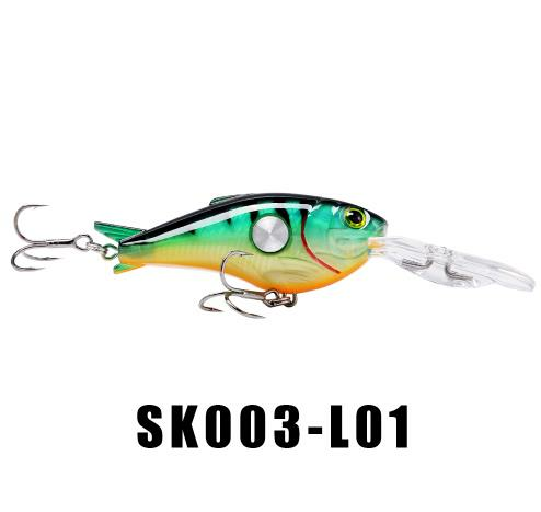1PCS Fishing Lures Floating 1.8M-3.9M 55mm 10g Crank Artificial Hard Fishing Bait