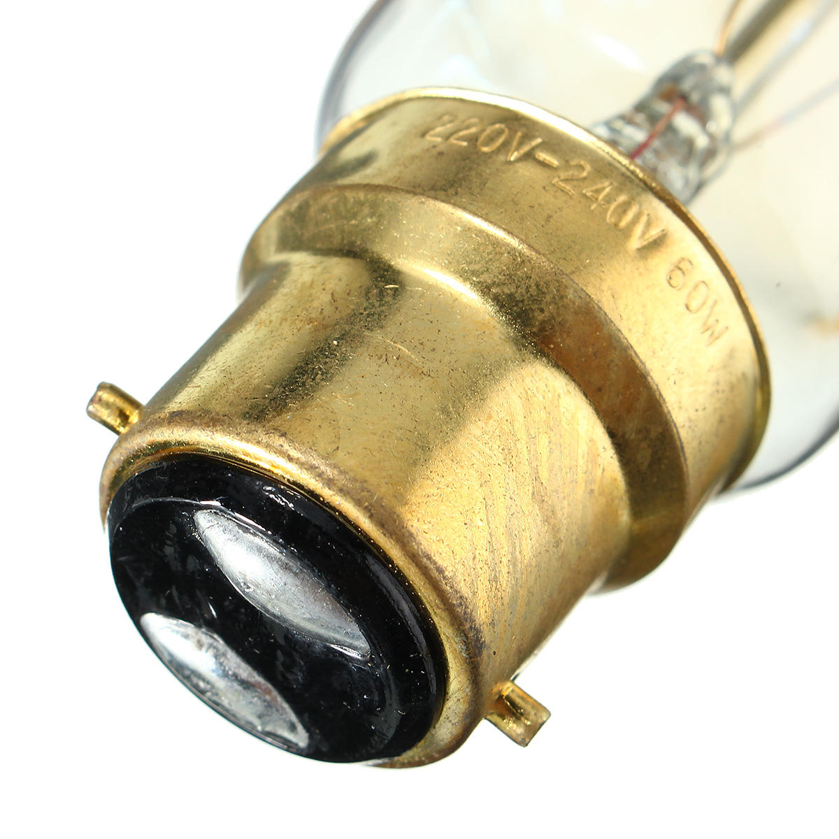 AC220V 60W Teardrops Shape Amber Shell Retro Incandescent Light Bulb for Home
