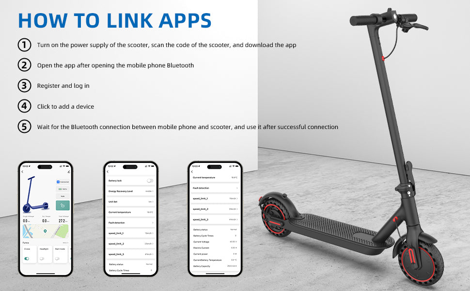 lectric Scooter, 36V 10Ah Battery, 350W Motor, 8.5 Inch Tires, Top Speed 25-30KM/H, 120KG Max Load, Folding E-Scooter