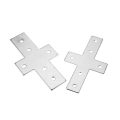 2020/3030/4040 Industrial Aluminum Extrusions Cross Connector Carbon Steel Nickel Plating