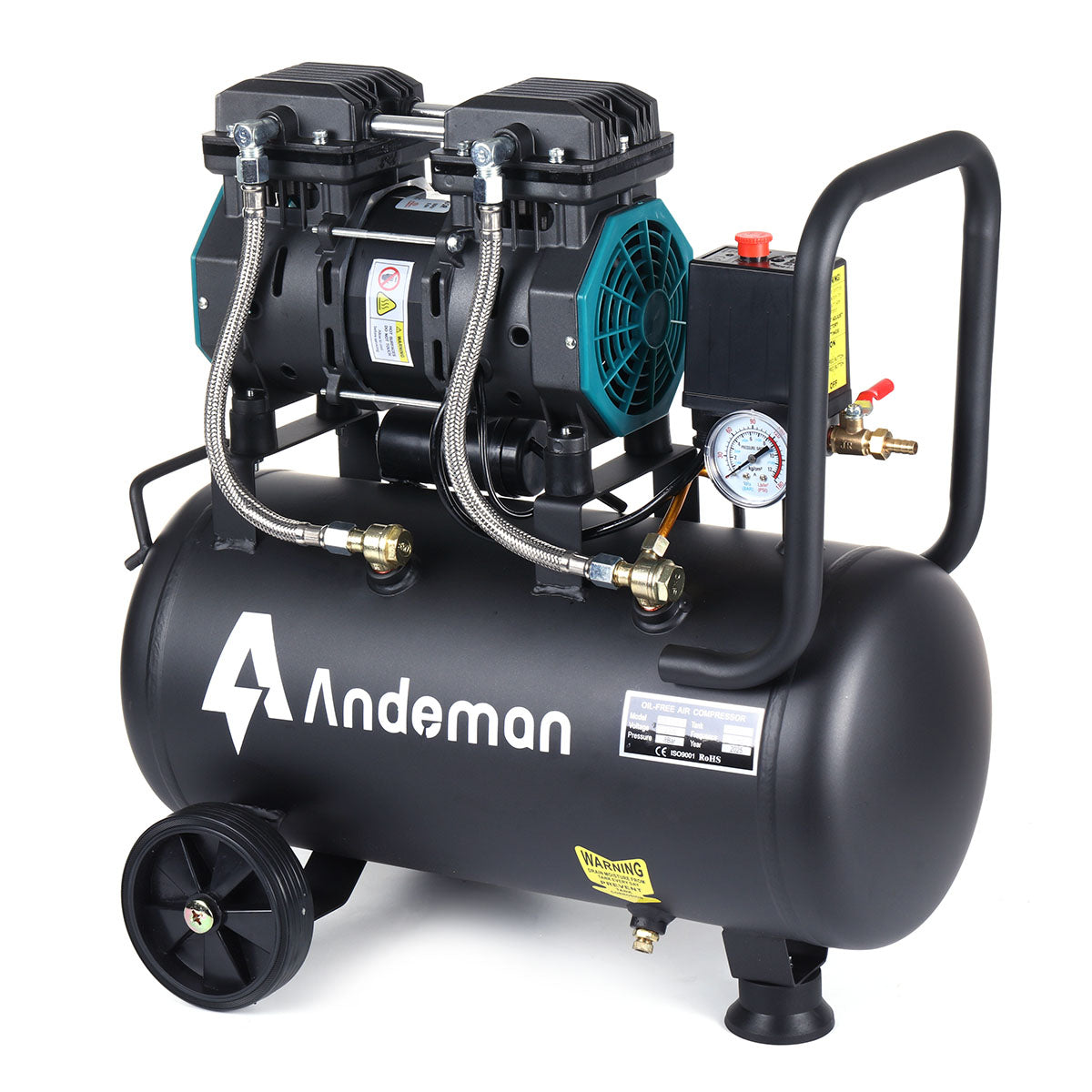 1200H-24 air compressor, oil-free, quiet, low-frequency 230V, 50HZ, 24L, 150W, custom model, high efficiency and low noise