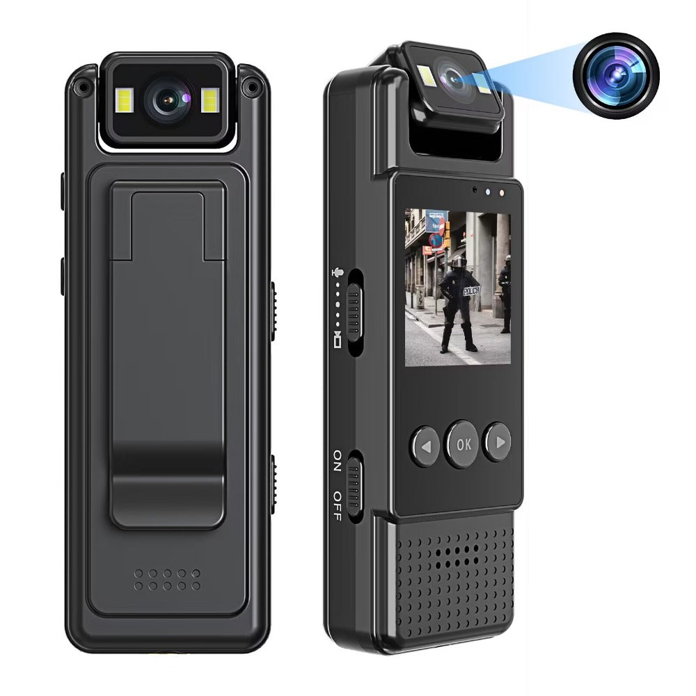 1080P Outdoor Action Camera with 1.3" LCD, Night Vision, WiFi, 128GB Card, Mini Wearable Video Recorder