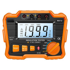 0.1M~1999M Digital Megohmmeter 100/250/500/1000V Insulation Earth Ground Resistance Voltage Tester