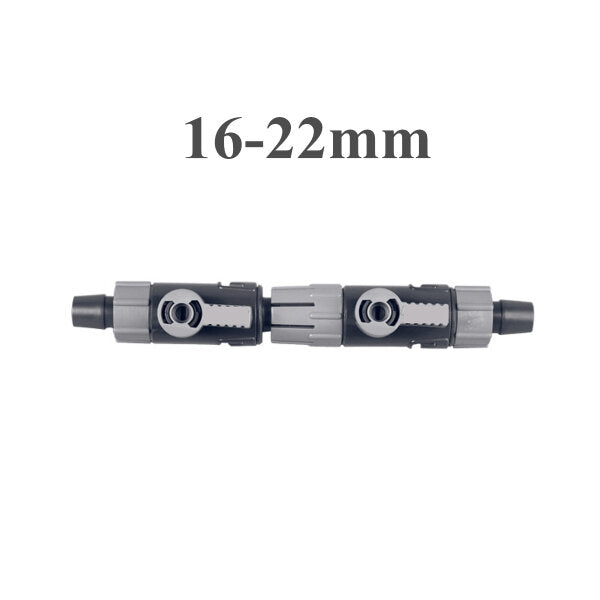 12-22mm Aquarium Tap Connector Aquarium Filter Hose Tubing Double Tap Connector Control Flow Valve