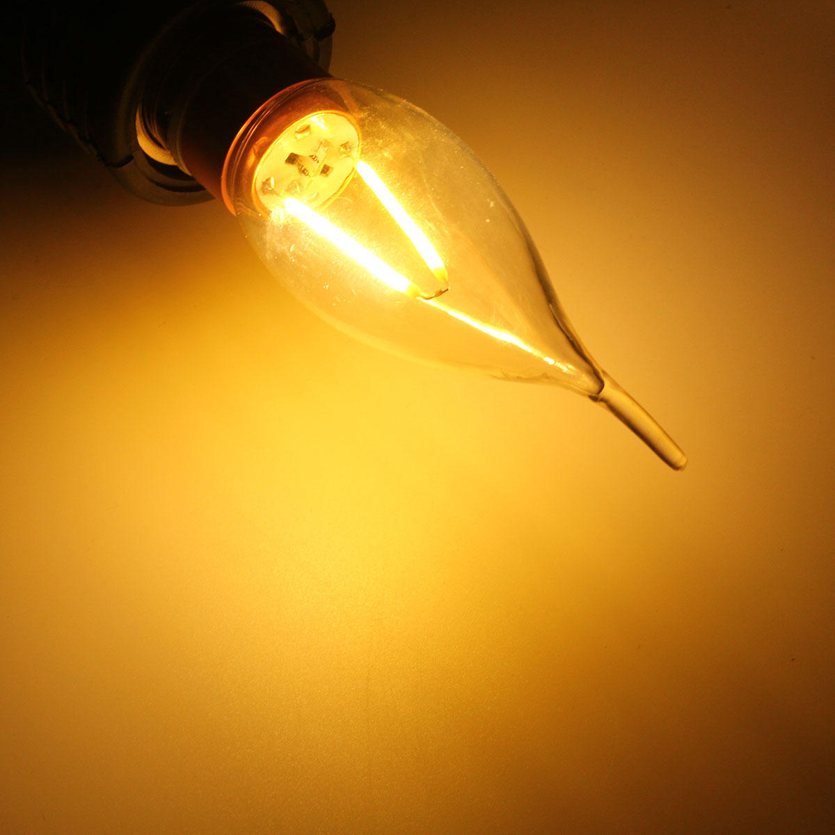 Non-Dimmable 2W Sliver Pull Tail Incandescent Candle Light Bulb 220V