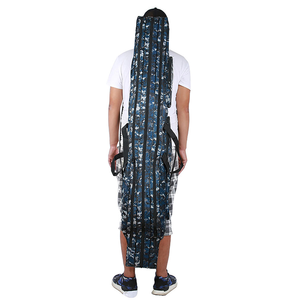 130/150cm Fishing Bag 3 Layer Folding Fish Pole Tools Storage Bag Carrier Holder Bag