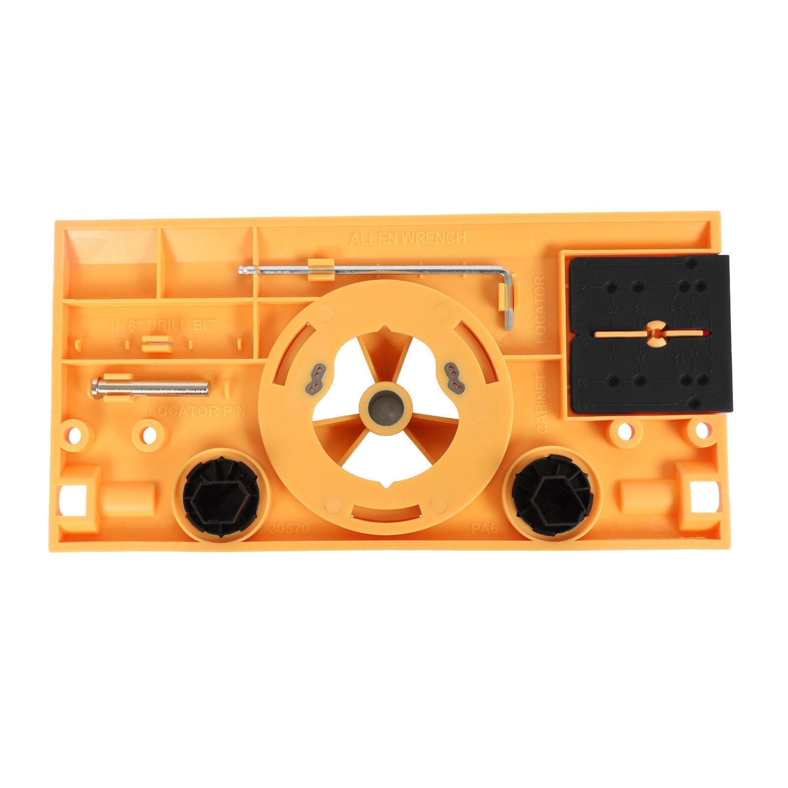 35mm Concealed Hinge Jig Drill Guide for Accurate Woodworking - Easy DIY Tool with Carbide-Tipped Bit Included