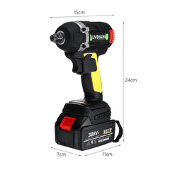 630N.m Brushless Cordless Electric Wrench 2x Li-Ion Battery