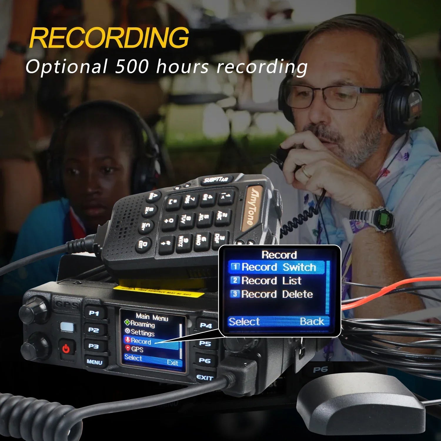 Plus VHF UHF Air Band Receive GPS APRS bluetooth PTT DMR Digital Repeater Function FM Mobile Radio AES256