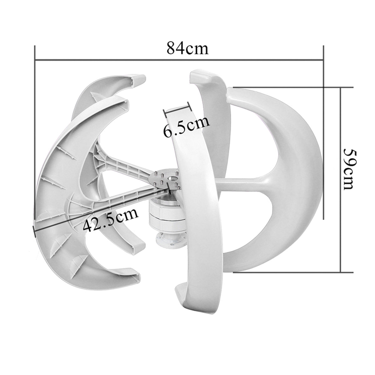 5 Blades Wind Turbine Generator 12V 24V 300W Permanent Magnet with Charge Controller High Energy Utilization Reliable Operation