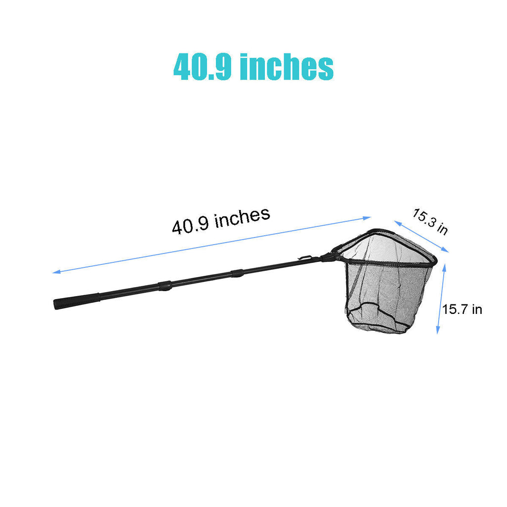110/160CM Retractable Fishing Net Telescoping Foldable Landing Net Pole Folding Landing Net For Fly Fishing