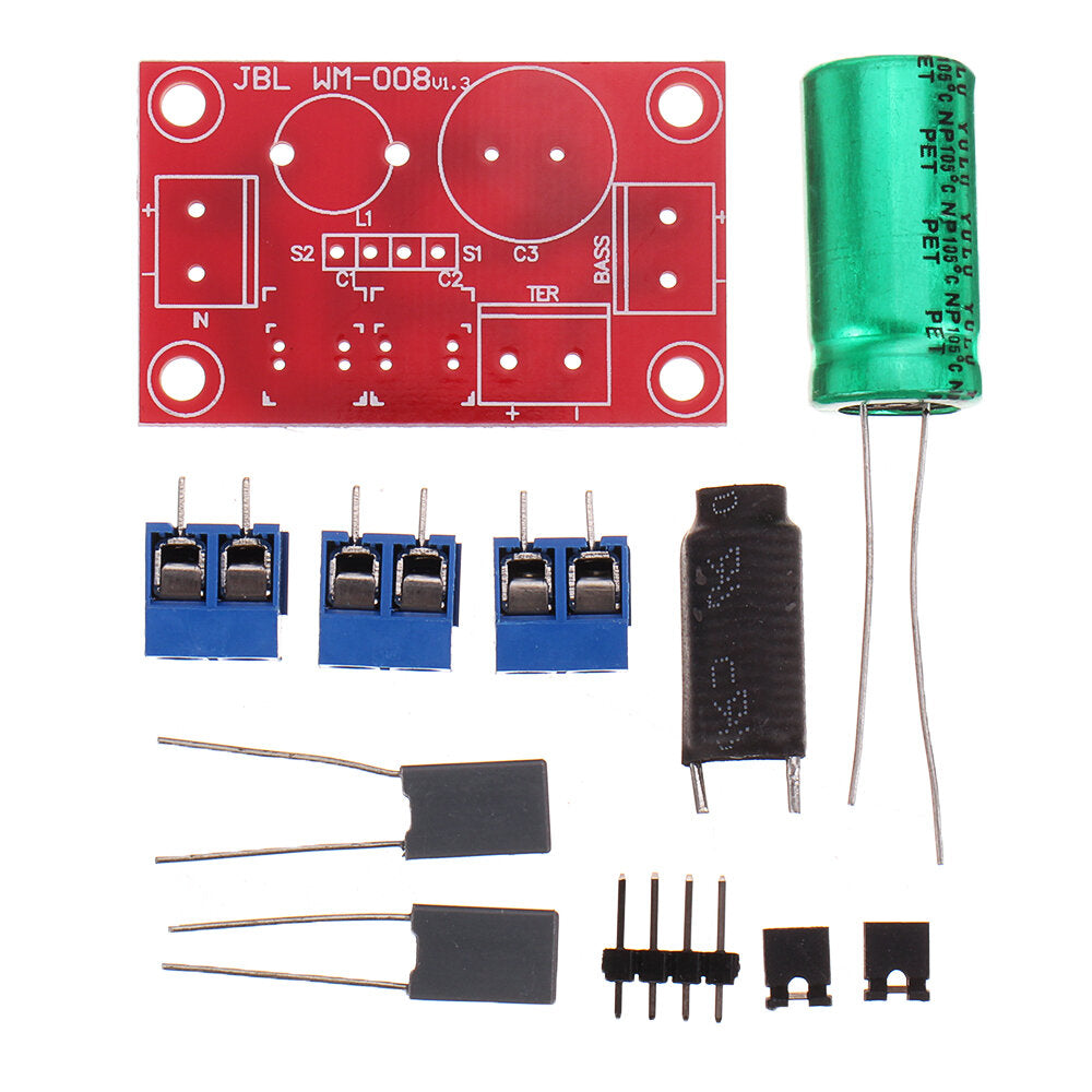 5Pcs Fever Debuggable Hi-Fi Speaker High and Low Sound Two-way Speaker Audio Crossover Kit