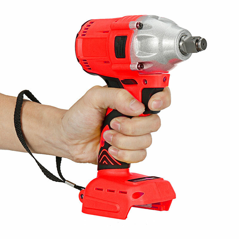 18V 1/2" 10000mAh Brushless Cordless Impact Wrench 350Nm Electric Drilling Tool with LED Light
