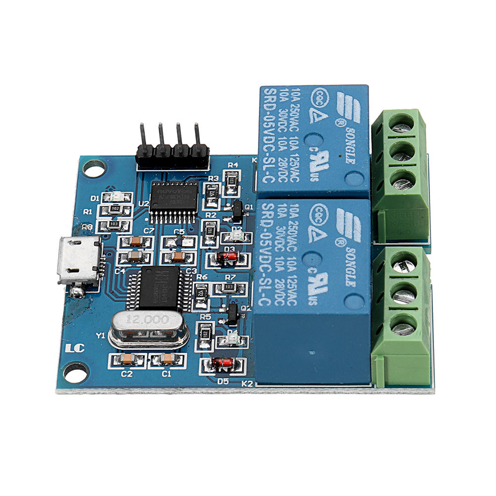 Dual Channel USB Relay Module USB Intelligent Control Switch