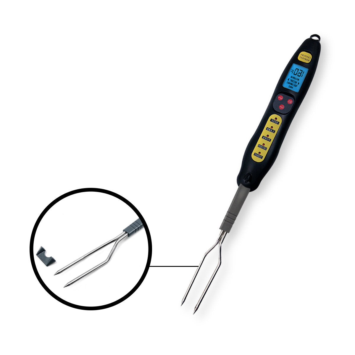 Digital Food Thermometer Electric Wireless Meat Thermometer Kitchen Cooking Thermometer BBQ Stainless Fork Probe