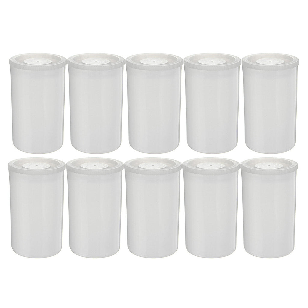 10Pcs Empty Black White Bottle 35mm Film Cans Canisters Containers for Kodak Fuji