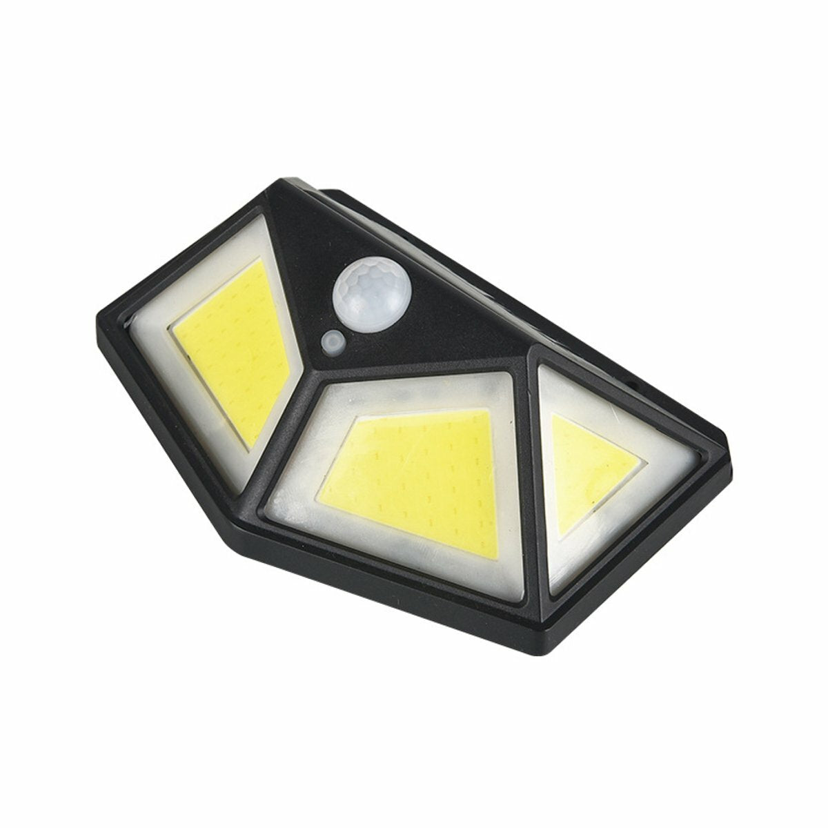 76/120 COB LED Solar Powered PIR Motion Sensor Wall Light Four Sides Outdoor Garden Lamp