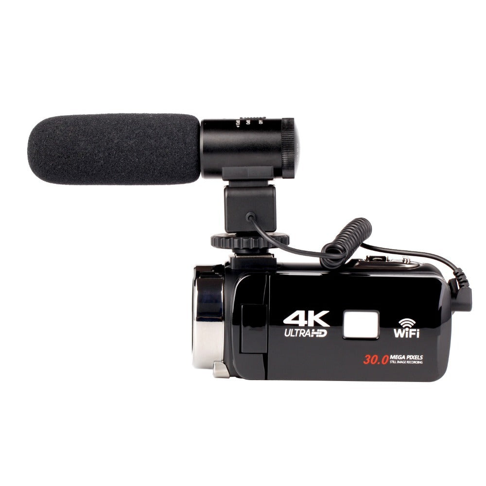4K Ultra HD Camcorder with 48MP, 18x Zoom, Night Vision, Remote Control, and HDMI Output - Perfect for Videos & Photos