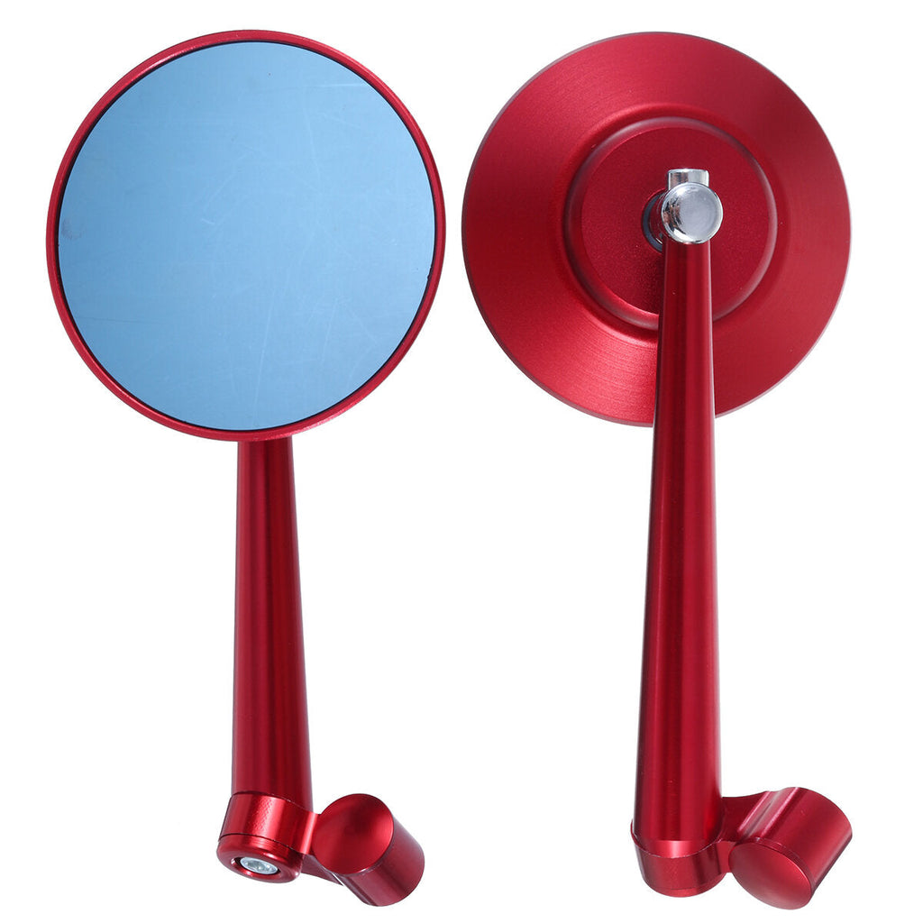 Pair Motorcycle Motorbike Handlebar Side Mirrors Mirror Rearview
