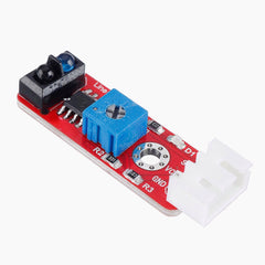 Gray-scale Sensor(Pad hole) Anti-reverse Plug White Terminal TCRT5000 Sensor Module