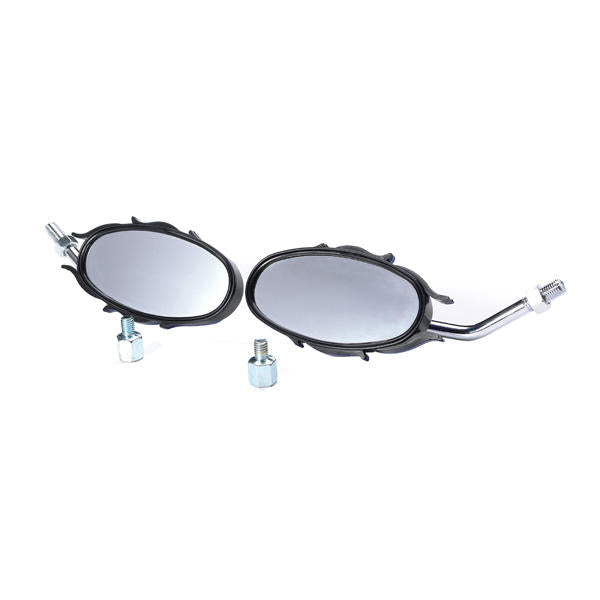 8mm 10mm Motorcycle Flame Rear View Mirrors