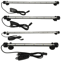 13.2W 18-90CM Fish Aquarium Tank 12V LED 3modes Submersible Light Underwater White + Blue Lamp Lantern