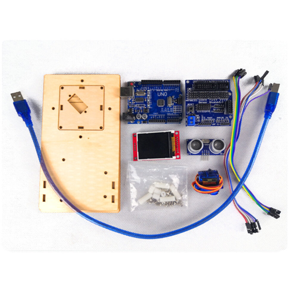 Ultrasonic Scanning Programming UNOR3 Maker Student Detection Robot Electronics DIY Kit
