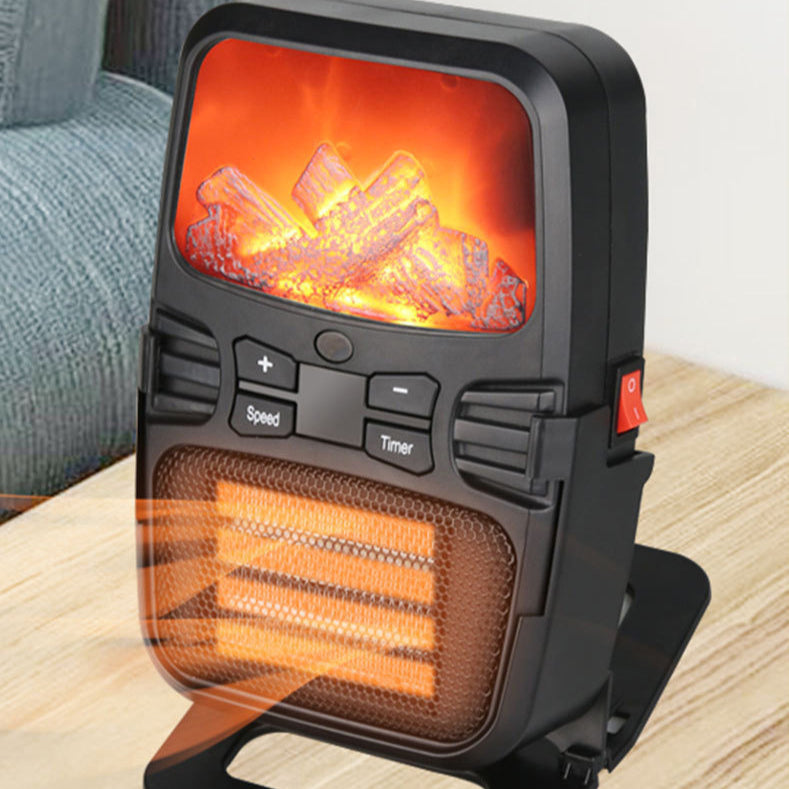 Compact Remote Control Electric Heater - PTC Wall Plug Fan for Fast Room Warming