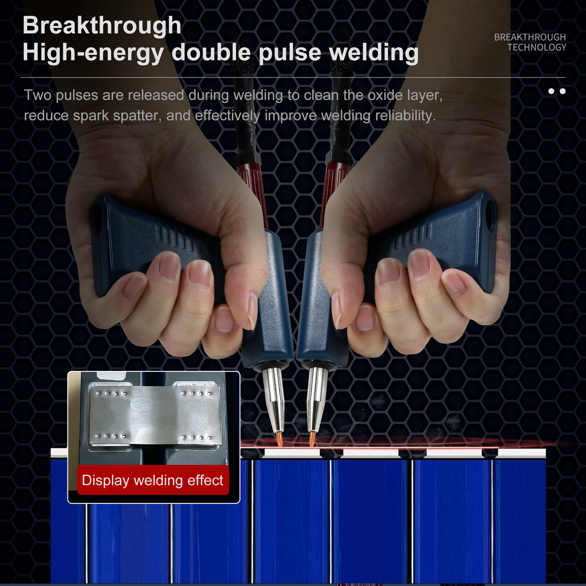 Dual-Mode Spot Welding Tool for Nickel-to-Nickel & Pure Nickel, High-Energy Double Pulse & Ultra-Low Internal Resistance