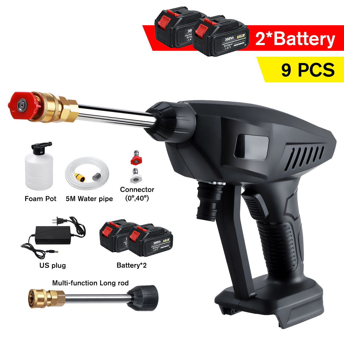 Cordless Portable High Pressure Car Washer Cleaner Car Washing Guns