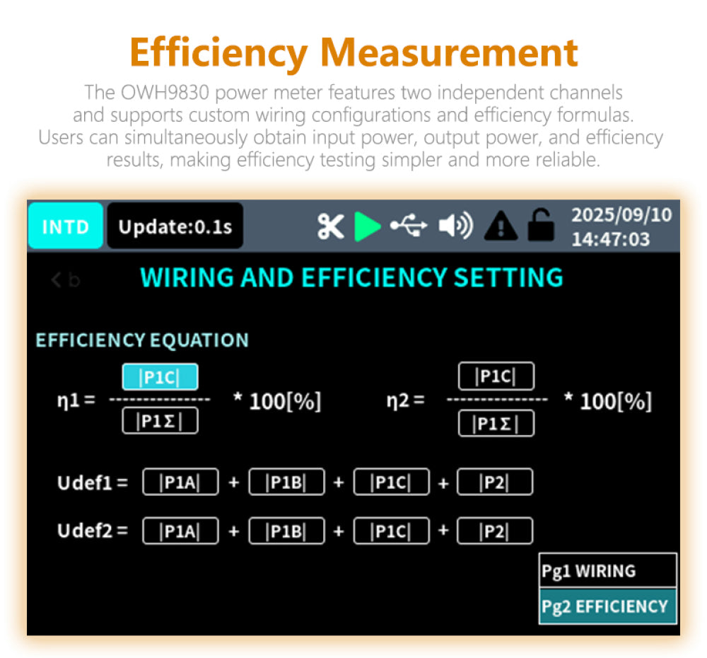 High Precision Power Meter 10 Channels Measurement Energy Monitoring 3.96 Inch TFT LCD RS232 Portable Professional Energy Analyzer