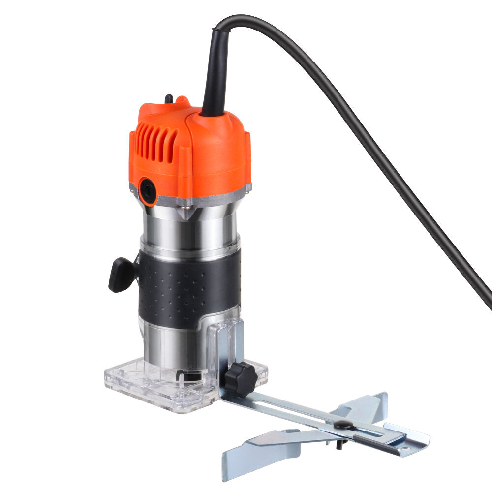 800W 110V/220V Electric WoodTrimmer 6.35mm Steel Chuck For Wood Router Chamfering Grooving Curve Cutting Woodworking Planing