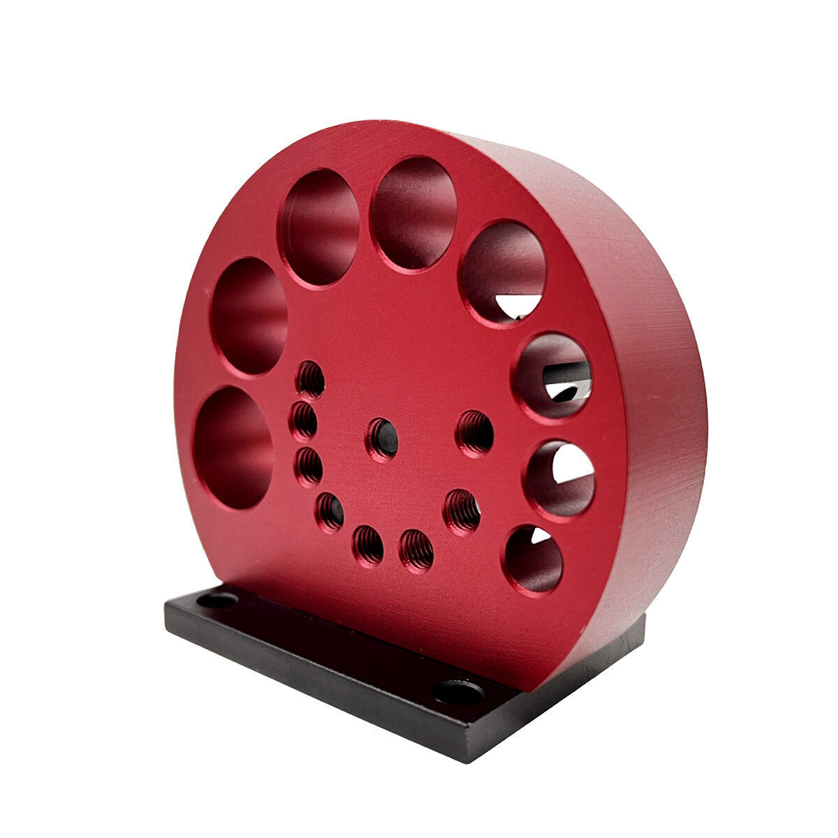 Dowel Maker Jig Kit - Multifunctional Tool with 8 Hole Sizes (8-20mm), Durable CNC Aluminum, Precision Carbide Blades, Red