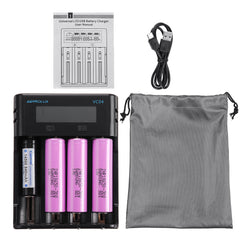 Micro Type-C 2A Quick Charge Li-ion Ni-MH Battery Charger Current Optional USB Charger For 18650 26650 21700 AA AAA Battery