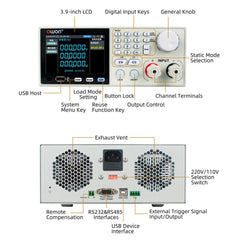DC Electronic Load High Precision Control 150V/300V/600V 40A 400W LCD Display Protection Modes