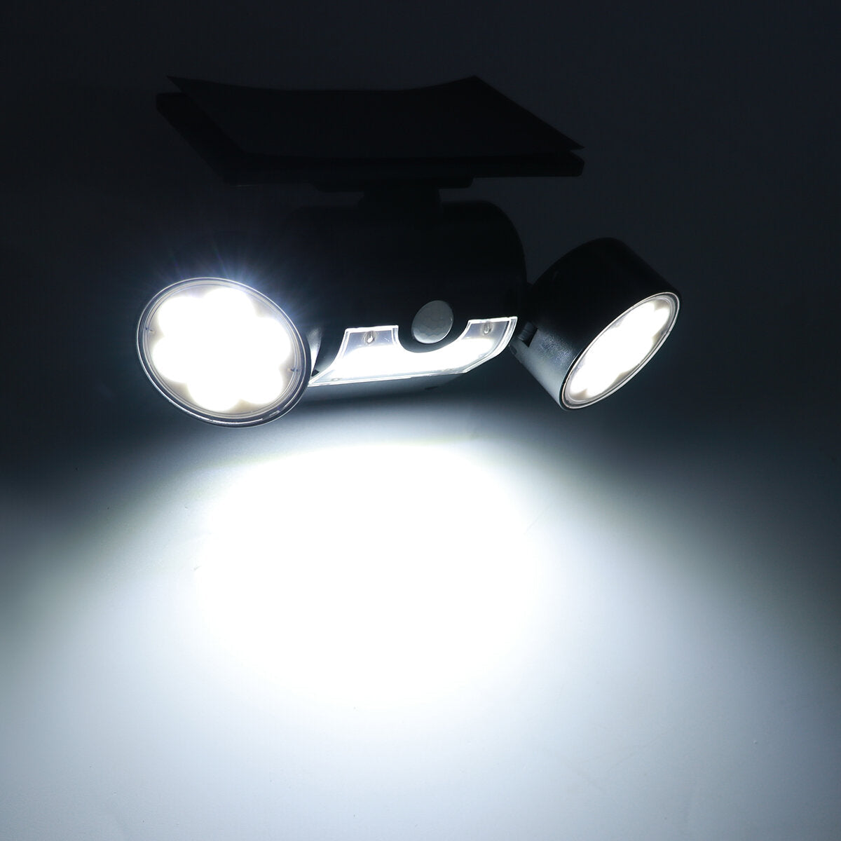 LED Solar Power Street Light Double Head Spotlight PIR Motion Sensor Wall Lamp Outdoor Garden Path Yard Lighting