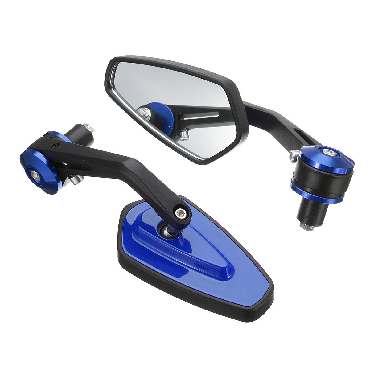 Pair Motorcycle Motorbike Handlebar Side Mirrors Mirror Rearview