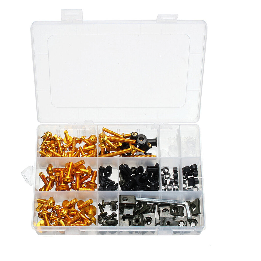 251pcs Fairing Bolt Kit Motorcycle Sportbike Body Fasteners Clip Screws Set