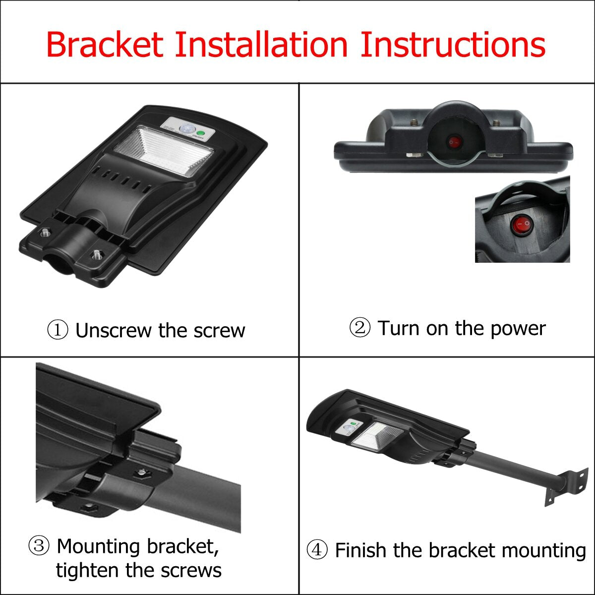 50cm/40cm Wall Mounting Pole for LED Solar Street Light Wall Lamp