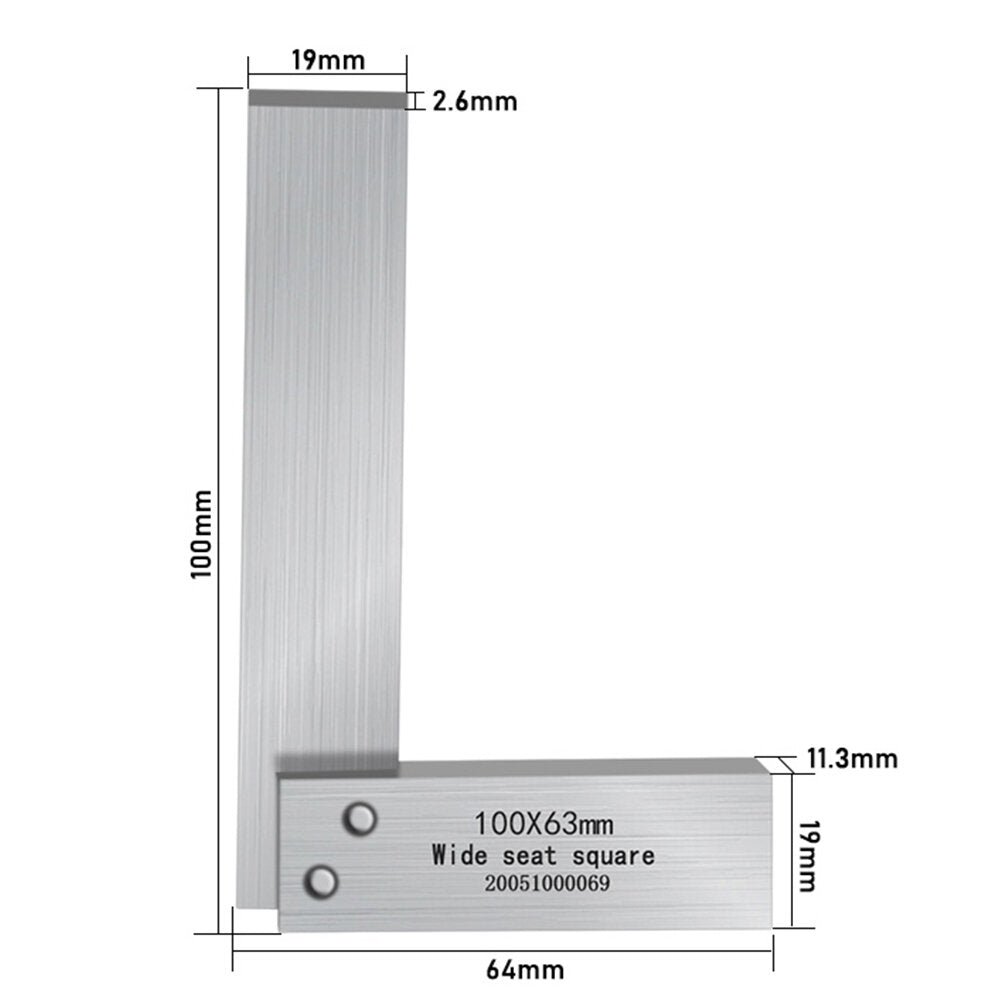 High-Quality Stainless Steel Angle Gauge for Accurate Measurement in Woodworking & Workshop - 63mm to 125mm Sizes Available