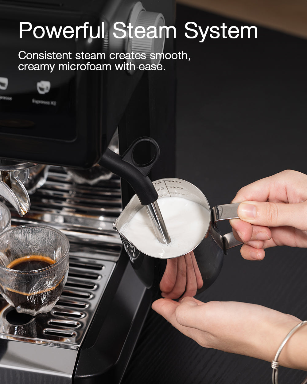 20-Bar 2200W Espresso Machine, Conical Burr Grinder, Dual Boiler & Pump, PID/NTC, Hot & Cold Brew, 58mm Portafilter & Steam Wand