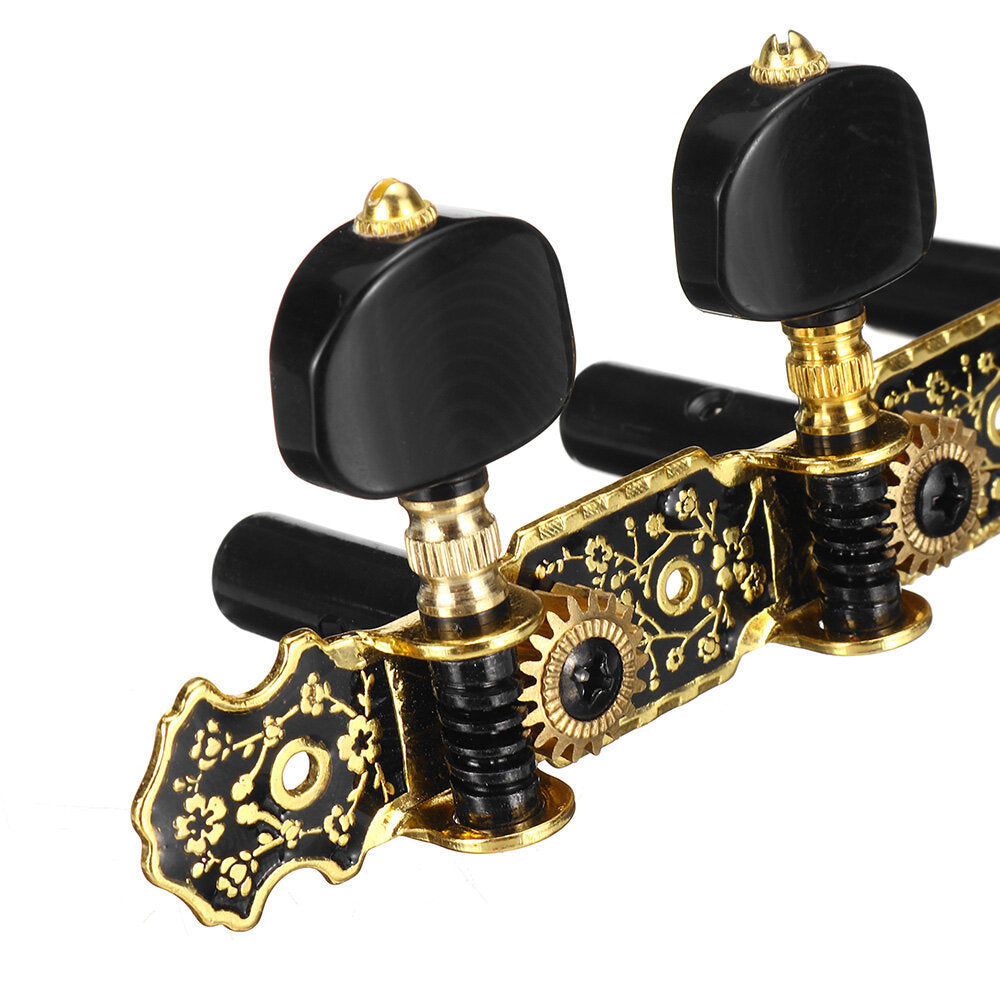 2Pcs Acoustic Classical Guitar Tuning Pegs Machine Heads Tuners Guitar Parts Black
