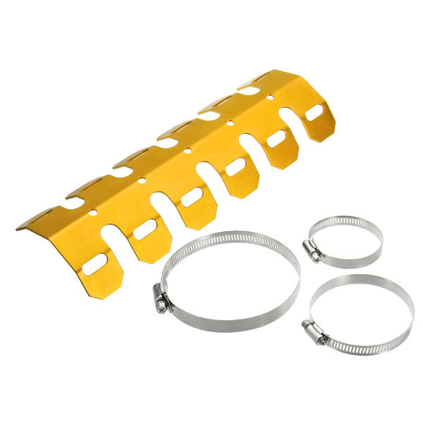 38-51mm Double Air Outlet Exhaust Muffler Pipe Motorcycle Carbon Stainless Steel