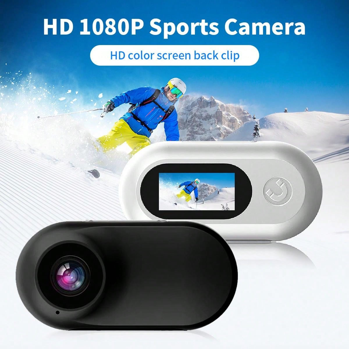 Portable 1080P Action Camera, Mini Wearable Safety Cam with EIS, Night Vision, Ideal for Travel, Sports, Vlogs, and Outdoor Use