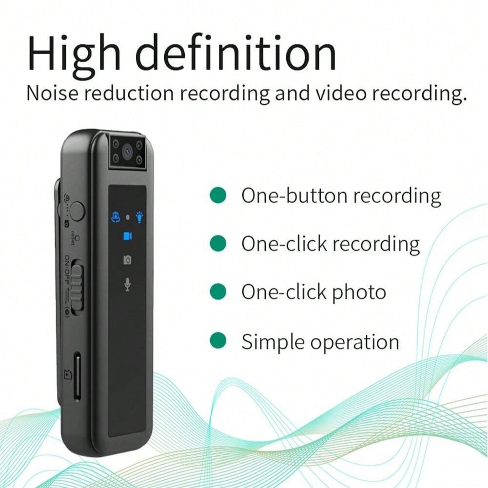2MP 1080P Waterproof Action Camera - Black, USB Rechargeable, ABS Material, No Stabilization