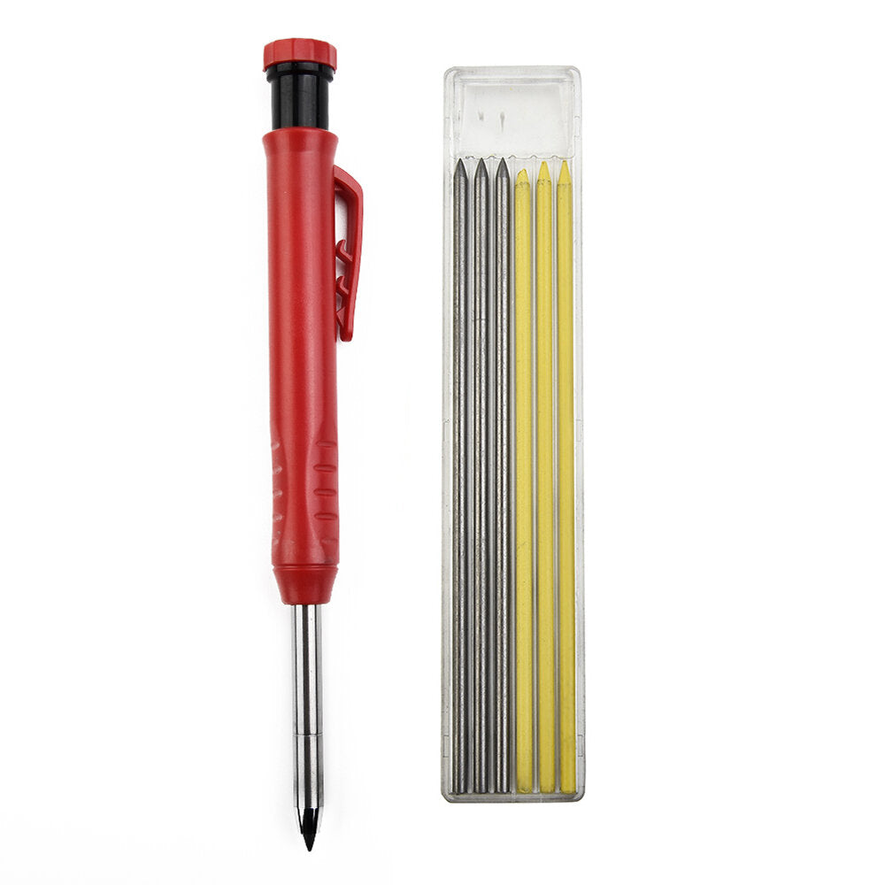 Mechanical Pencil with Sharpener Cap, Non-Slip Grip, Ideal for Carpenters, Engraving, and Scribing - 14.5cm Length