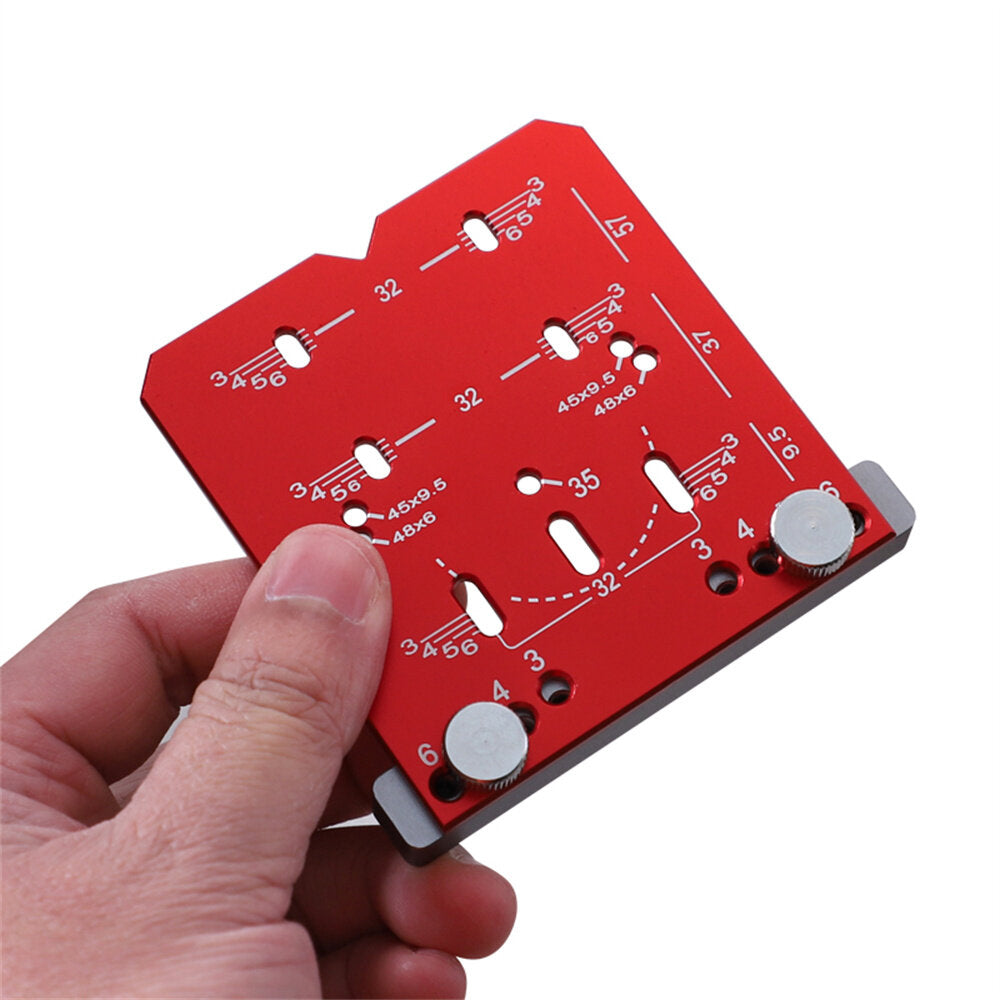 Universal Cabinet Hinge Jig for 45mm/48mm Hinges - Precise Drilling, Multiple Hole Spacing, Durable Metal, Easy Installation